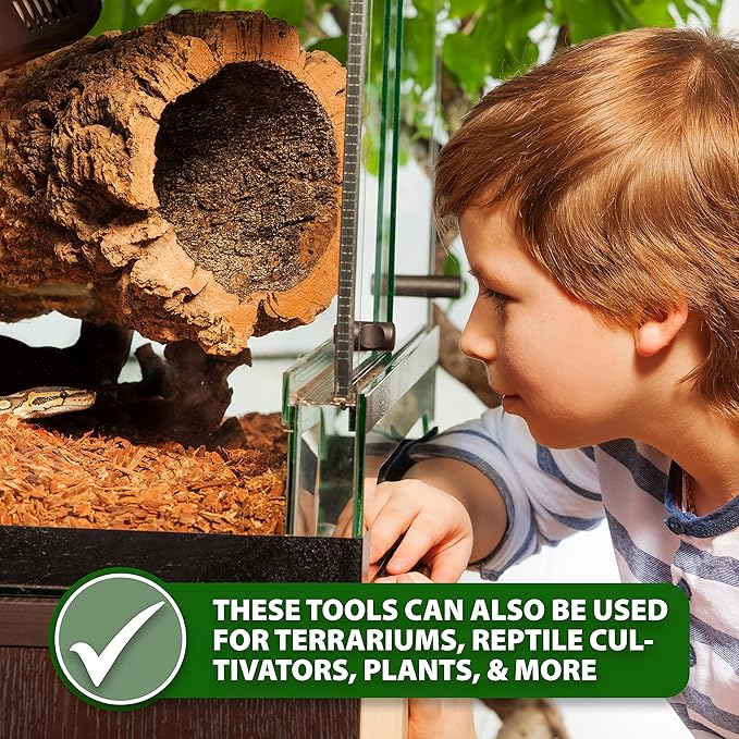 Mandala Crafts Black Stainless Steel Aquascaping Tools Kit – Aquarium Plant Tools with Tweezers, Spatula, and Scissors for Fish Tanks, Hospital Tanks, Goldfish Bowls, Aquariums, and Terrariums