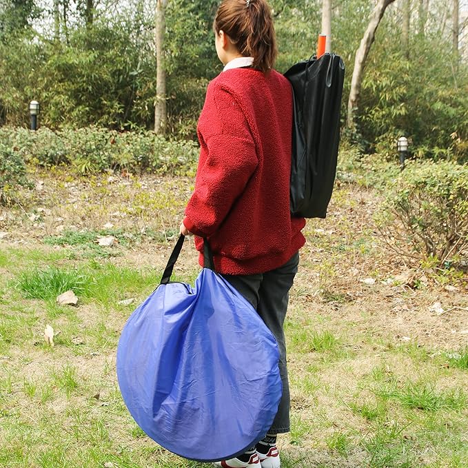 Dog Agility Training Equipment, Obstacle Agility Training Starter Kit for Doggie, Including Tunnel, 13 Weave Poles, Adjustable Hurdle, Jump Ring, Pause Box and Carrying Bag(Blue)