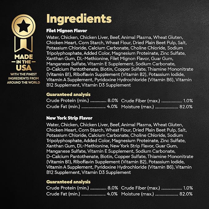 Cesar Filets in Gravy Adult Wet Dog Food, Filet Mignon and New York Strip Flavors Variety Pack, 3.5 oz. (12 Count, Pack of 1)