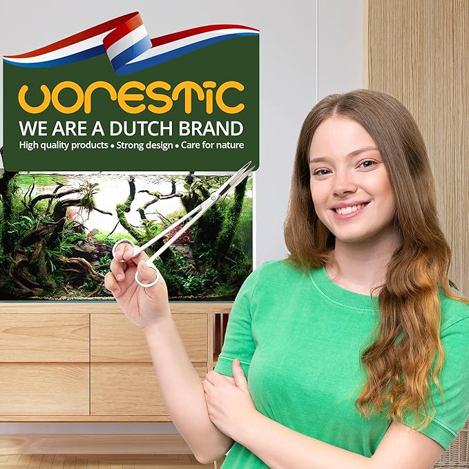 4Pcs Aquascaping Tools, Terrarium Tools, Aquarium Tools Set with Stainless Steel Aquarium Tweezers, Aquarium Scissors and Spatula - Aquascape Tools Set for Trimming, Maintenance