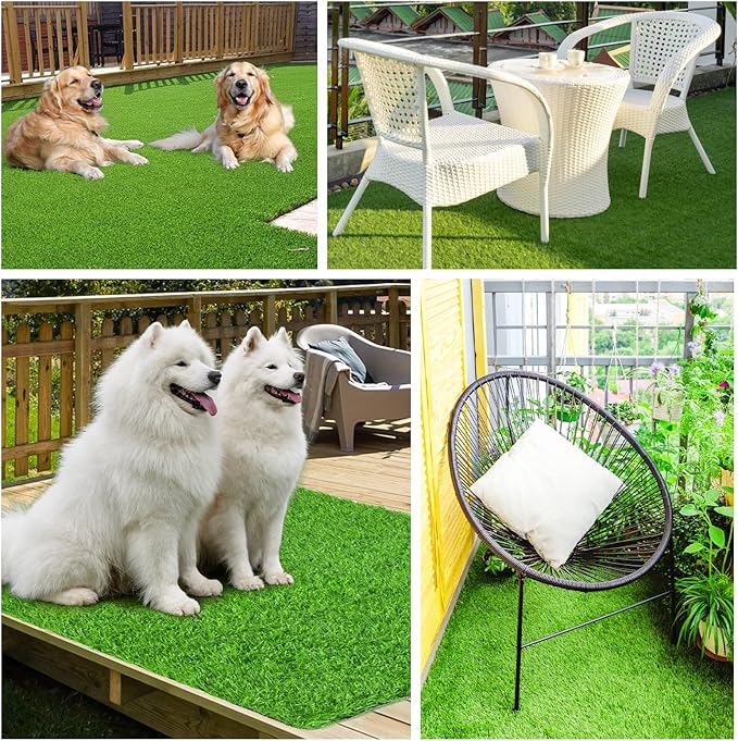 LOOBANI Dog Grass Pee Pads, Artificial Dog Grass Pads for Potty Tray, Fake Grass for Dogs to Pee On, Outdoor Indoor Pee Grass for Dog Potty (31*51 inch)