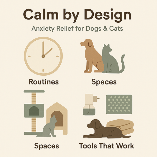 Calm by Design: Anxiety Relief for Dogs & Cats with Routines, Spaces, and Tools that Work