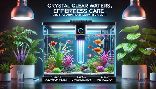 Crystal Clear Waters, Effortless Care — All-in-One Aquarium Filter with U-V Light