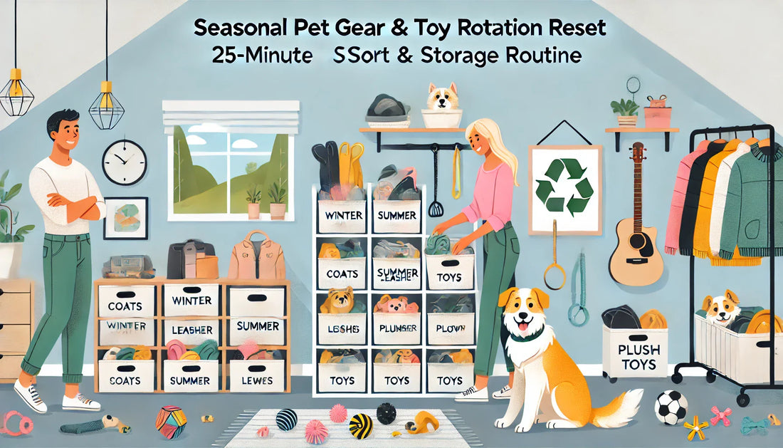 Seasonal Pet Gear & Toy Rotation Reset: 25-Minute Clean, Sort & Storage Routine