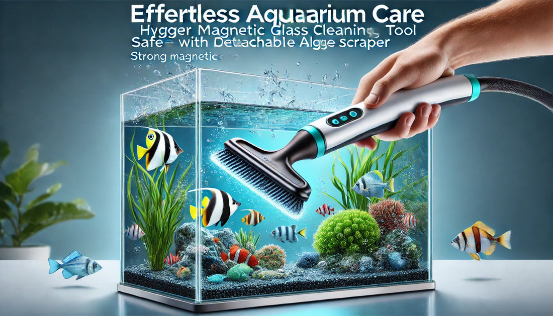 Effortless Aquarium Care: hygger Magnetic Glass Cleaning Tool with Detachable Algae Scraper