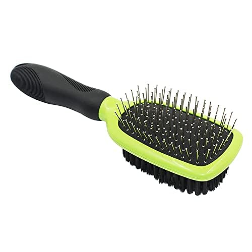 H&H Pets 2-in-1 Grooming Brush for Dogs & Cats - Pin Slicker and Bristle Brush Combo, Perfect for Pet Hair Grooming