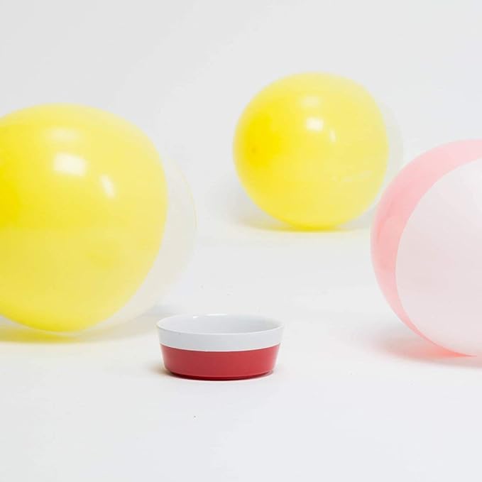 Waggo Dipper Ceramic Dog Bowl for Small and Large Breeds - Heavyweight and Durable Pet Food and Water Dish Crock, Dishwasher Safe, Modern (Dolphin, Small)