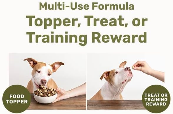 Superfood Nuggets- Premium, Freeze-Dried raw Dog Food Topper or Treat. Powerful Nutrient-Dense Ingredients. No Artificial additives. Beef Tripe and Kale Formula 8oz - 4pk Bundle