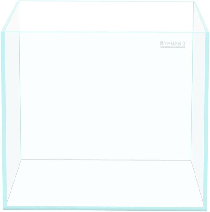 21 Gallon Rimless Aquarium Tall Tank, Ultra Clear Low Iron Big Fish Tank, L15.8×W15.8×H19.7 Glass Thickness 6mm with EVA Foam Leveling Mat