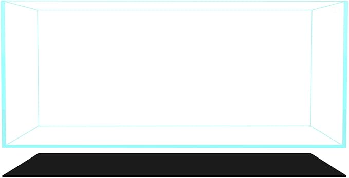 Fzone 80 Gal Rimless Low Iron Fish Tank Nova Clear Ultra-White 45° Mitered Edges Translucent Glass Anata Series Aquarium w/Black Foam Leveling Mat(S120-W50)