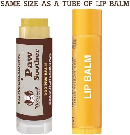 Natural Dog Company Paw Soother Balm Bundle, with 4 Travel Sticks (0.15 oz Each), Lotion, Moisturizes & Soothes Irritated Paws & Elbows, Protects from Cracks & Wounds, Lick-Safe, Made in USA