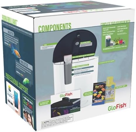GloFish 3.5 Gallon Aquarium Kit with LED Lighting and Tetra Whisper Filter