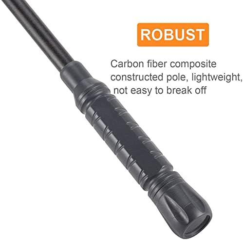 hygger Carbon Fiber 6 in 1 Aquarium Cleaning Tool Kit Al-gae Scraper Scrubber Pad Sponge Telescopic Handle Fish Tank Brush Cleaner Set for Saltwater Freshwater