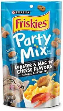 Purina Friskies Party Mix Cat Treats (Lobster & Mac N Cheese, 2.1 Ounce (Pack of 6))