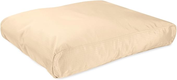 K9 Ballistics Tough Rectangle Pillow Large Dog Bed - Removable Cover, Washable, Durable & Water Resistant Dog Bed Made for Large Dogs 40"x34" Sandstone