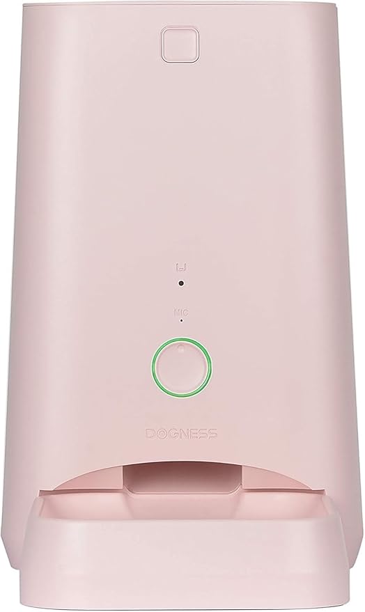 DOGNESS 6L Smart Feeder, Wi-Fi Enabled Pet Feeder for Cat and Dog, Smartphone App for iOS and Android, Portion Control, Fresh Lock System Auto Food Dispenser Pink