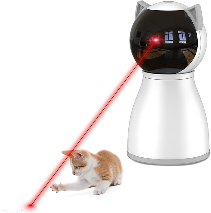 Laser Cat Toys for Indoor Cats,The 4th Generation Real Random Trajectory Motion Activated Rechargeable Automatic Cat Laser Toy,Interactive Cat Toys for Bored Indoor Adult