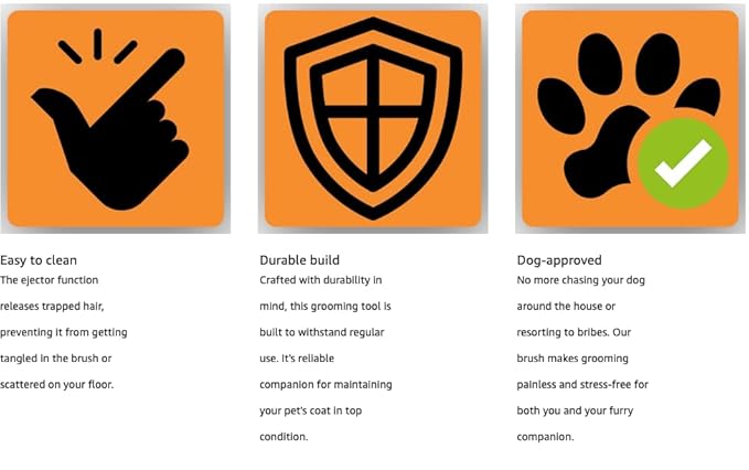 Deshedding Dog Brush for Long Hair (Small,Blue) – Gentle Deshedding tool for Dogs & Cats – Reduces shedding, without damaging topcoat. Removes Loose Fur & Dead Undercoat.