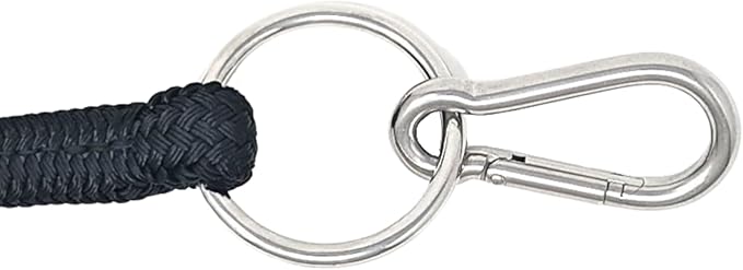 22' Long Line with SS O Ring and Carabiner (Neon Orange)