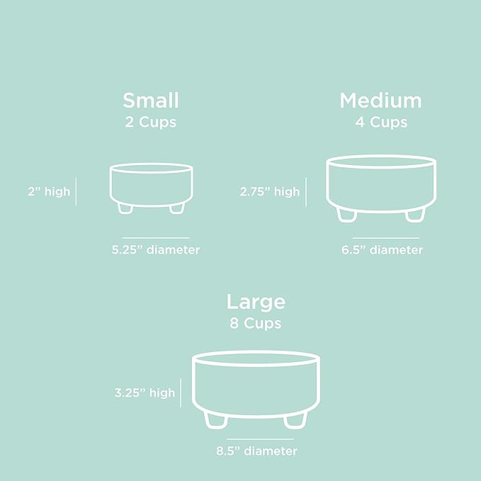 Waggo Uplift Ceramic Dog Bowl for Small Medium and Large Breeds - Heavyweight and Durable Pet Food and Water Dish Crock, Dishwasher Safe, Modern, Elevated Feeder (Vintage Grey, Small)