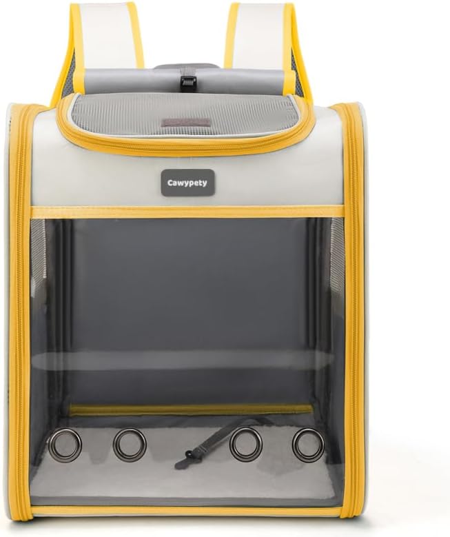 Cat Backpack Carrier, Collapsible and Breathability Cat Carrier Large for Cat Under 16 lbs, Dog and Small Pet Carrier Bag Used in Travel, Car