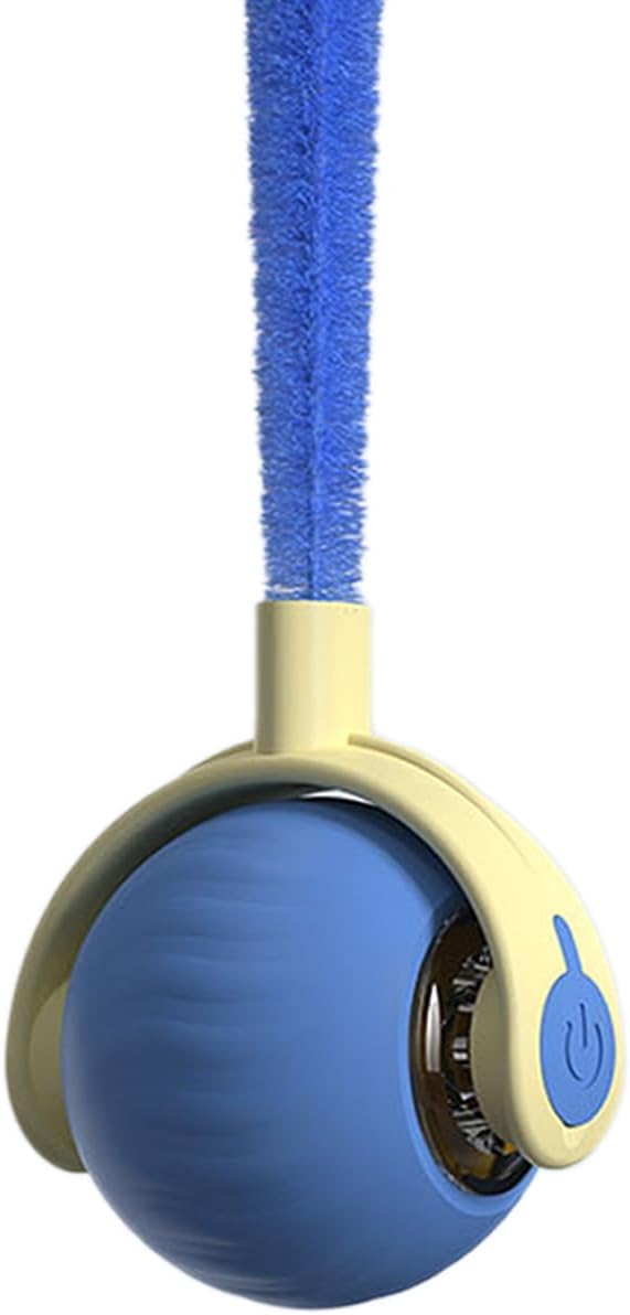 Interactive Cat Toy Ball | Automatic Moving Smart Anti-Depression Pet Toy with Light | Speedy Tail 3.0 Cat Mouse Toy | Electric Rechargeable Enrichment Toy for Indoor Bored Cats & Dogs (Blue)