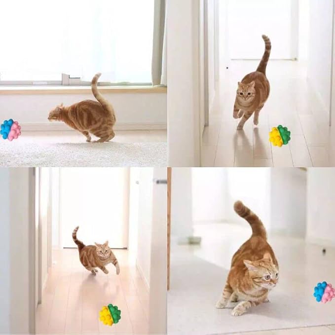 YnFag 16 Pack Foam Soccer Balls Cat Toys for Indoor Cat Balls (Featuring Different 16)