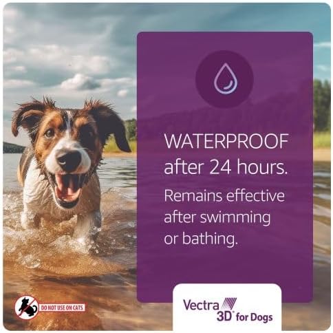 Vectra 3D for Dogs Flea, Tick & Mosquito Treatment & Prevention for Small Dogs (11 – 20 lbs) , 3 month supply