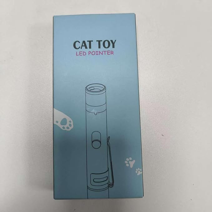 Cat Toys, USB Rechargeable Interactive Cat Mouse Toys, 3 Light Modes & 5 Adjustable Patterns, Portable Kitten Toy for Indoor Cats & Dogs, Training & Exercise Fun