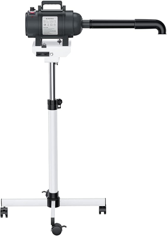 Burano High Velocity Dog Pet Stand Grooming Dog Dryer with 4.3HP Variable Dog Blow Dryer, Fluffy Dry