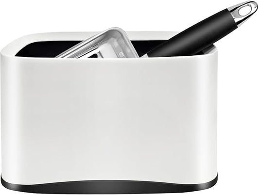 Cat Litter Scooper with Holder, Stainless Steel Cat Litter Scoop, Kitty Poop Scooper Stand for Litter Box, Cat Caddy for Litter Scoop, Fast Sifting Kitty Poop Scooper Caddy Poop Scooper Stand