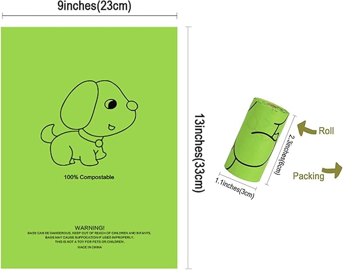 Petmolico Dog Poop Bag Holder Leash Attachment, Pet Waste Bag Dispenser Zippered Pouch, Fits Any Leash, Includes Free Roll of Dog Bags, Poop Bag Dispenser - 2 Pack, Colorful Flowers