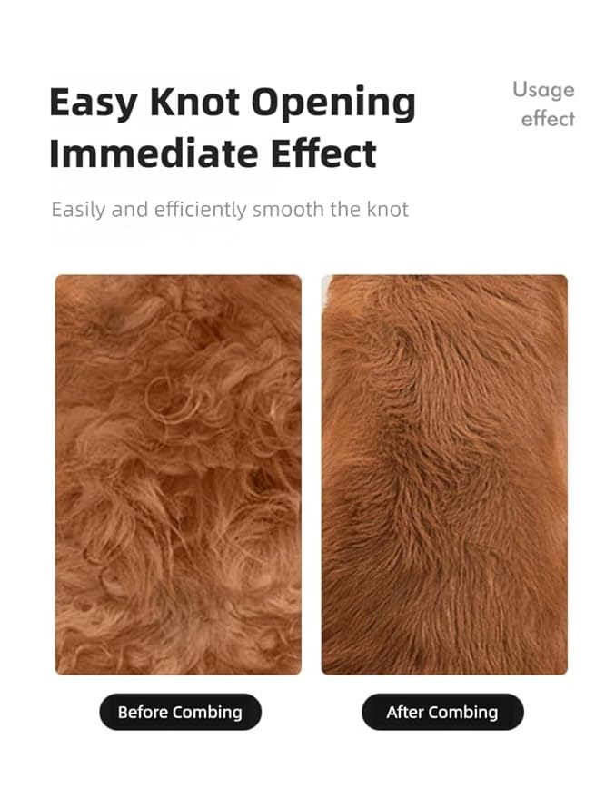 One-Click DeMatting Pet Comb for Small Dogs and Cats,Deshedding Brush, Quick Knot Remover with Stainless Steel Blade, Safe Rounded Edges, Effortless Hair Removal Grooming Tool