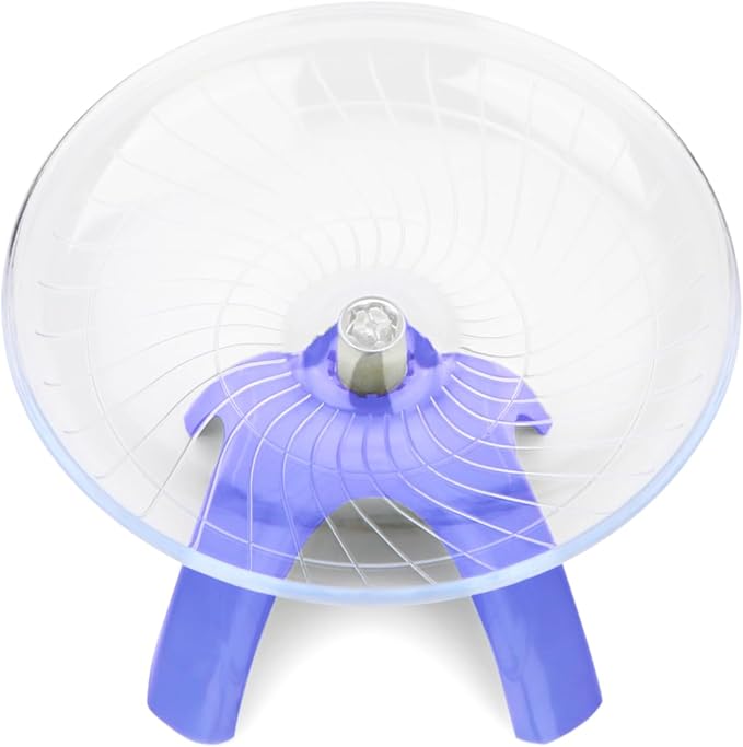 Hamster Wheel Silent Hamster Exercise Wheel Running Spinner Hamster Flying Saucer for Hamsters Gerbils Mice and Other Small Pets (Purple)