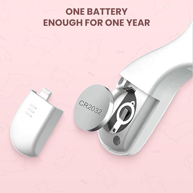 LED Pet Nail Clippers,Upgrade Cat Nail Clipper with Light,Cat Claw Trimmer Nail Clippers for Dogs,Trim Your Pets Nails Easy and Pain-Free Grooming Tool for Small Animals (Pink+Blue 1PCS)