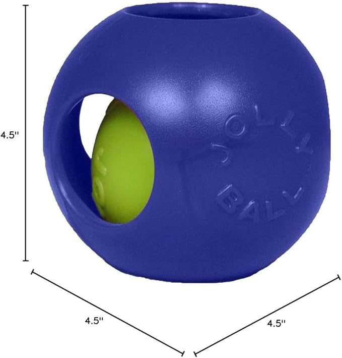 Jolly Pets Teaser Ball Dog Toy, Small/4.5 Inches, Blue