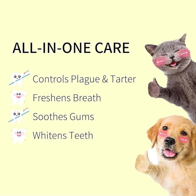 Pet Toothbrush Pen & Oral Repair Gel for Dogs & Cats – Teeth Cleaning Pen, Natural Plant Substance Tartar Remover for Repairing Pets' Teeth (2pcs)
