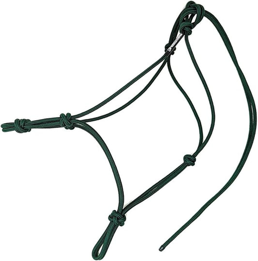 Horse Rope Training Halter - 4 Knot 1/4" Stiff Halter Cord - Used by Famous Trainers Multiple Sizes Multiple Colors