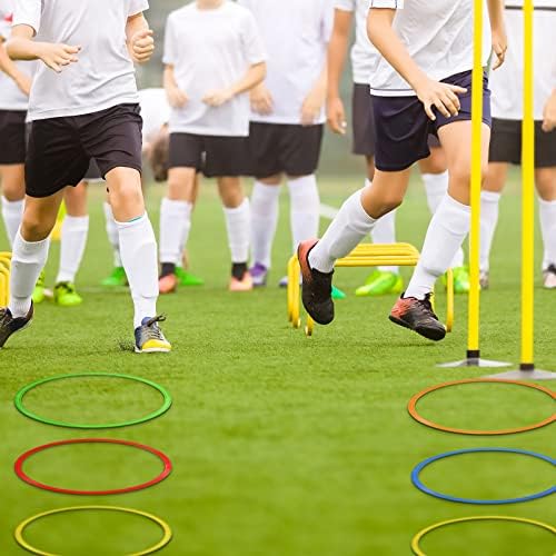 Libima Obstacle Course Ring Set Exercise Hoop Large Hoop Plastic Toys Playground Toys for Gymnastics Practice Party Games Educational Activities Holiday Decor, 5 Colors(12 Pcs,18.9 Inch)