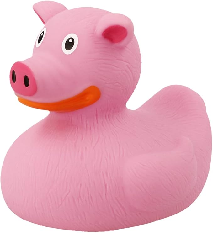 Lilalu 2122 Pig Rubber Duck Bath Toy, Various
