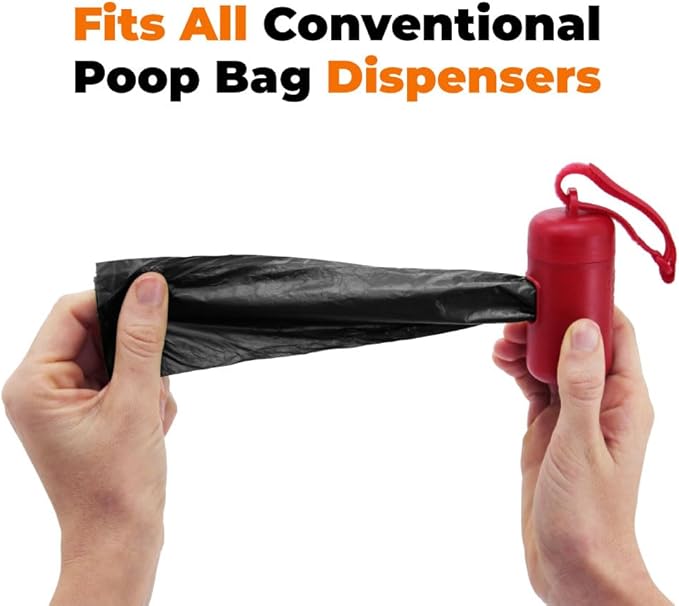 Best Pet Supplies Poop Bags for Dogs, 50% Post-Consumer Recycled Content dog waste bags on rolls, fits all poop bag holders for leashes - Black, 150 Count, Unscented