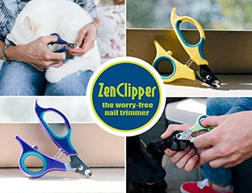 Zen Clipper Pet Nail Clipper for Cats – Cat Nail Trimmer for Safer Pet Grooming - Clean, Quiet, and Easy-to-Use Stainless Steel Claw Trimmer - (2mm Hole)