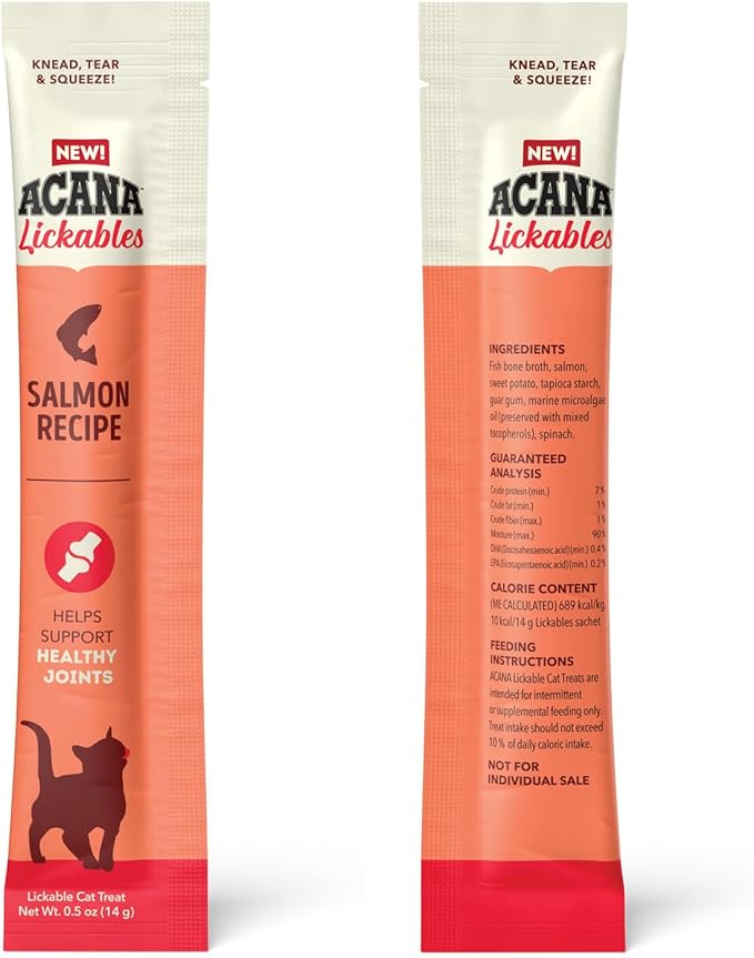 ACANA Lickables Cat Treats Salmon Recipe .5oz Tubes (5 Count)