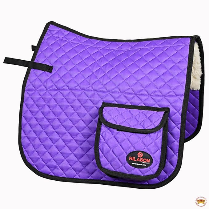 HILASON Western Horse Luxury Quilted Saddle Pads with Pockets | Pad