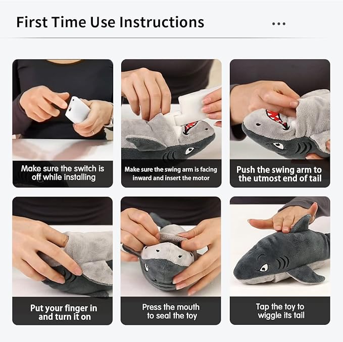 Interactive Dog Toys,Flopping Fish Dog Toys for Large/Medium/Small Dogs,Squeaky Plush Dog/Puppy Toys,Touch Activated