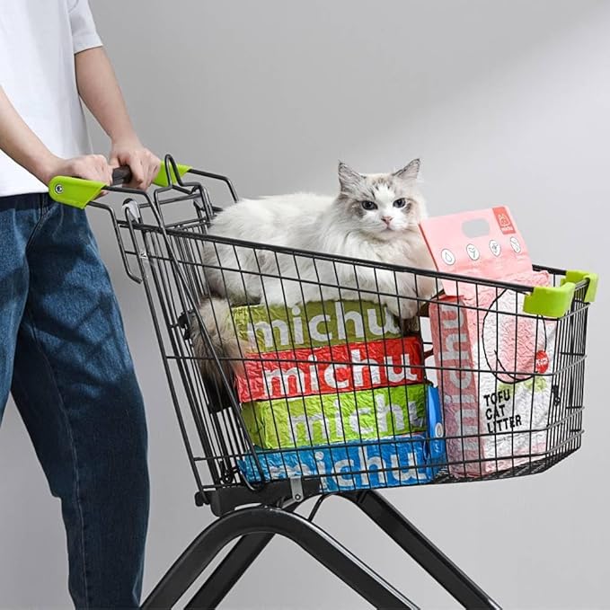 Tofu Cat Litter Natural Clumping Tofu Cat Litter, Fast Clumping and Easily Scoop-able 5.5lb/88oz 5 Scents - Peach, 8 Pack