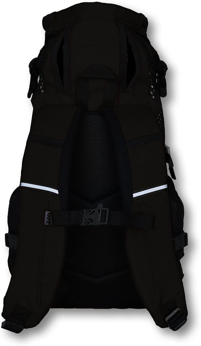 K9 Sport Sack Plus 2 - Small, Jet Black - Ideal for Dogs 13-16” Long - Adjustable, Backpack-Style Carrier with Multi-Functional Storage Pack, Thick Shoulder Straps & Padded Back Panel