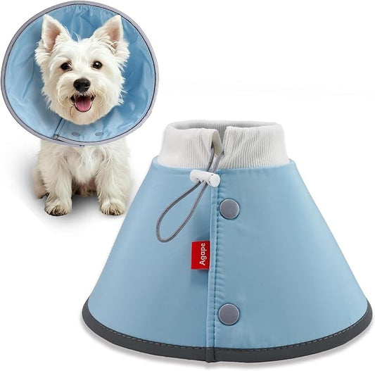 Agape Soft Dog Cone for Small Dogs & Cats, Comfy Dogs Recovery Collar After Surgery, Adjustable E Collar Alternative to Stop Licking, Protective Elizabethan Cones for Pup&Kitty, Comfortable Dog Cones