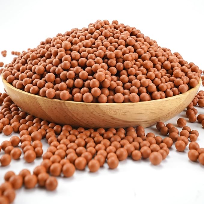 TOYPOPOR Clay Pebbles Gardening Ceramsite Orchid Hydroponic Grow Media Clay Rocks Drainage Water Purification Ceramsite Decor Cultivation Soil Stone Horticultural Grade for Hydroponics Aquaponics 6lb