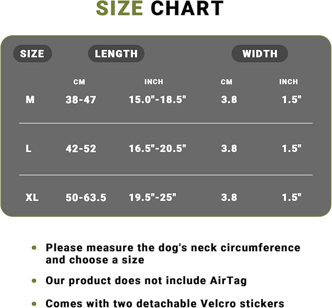 Tactical AirTag Dog Collar - Heavy Duty, Adjustable GPS Collar Compatible with Apple AirTag, with Holder & Control Handle for Medium/Large Dogs [ Green, XL ]